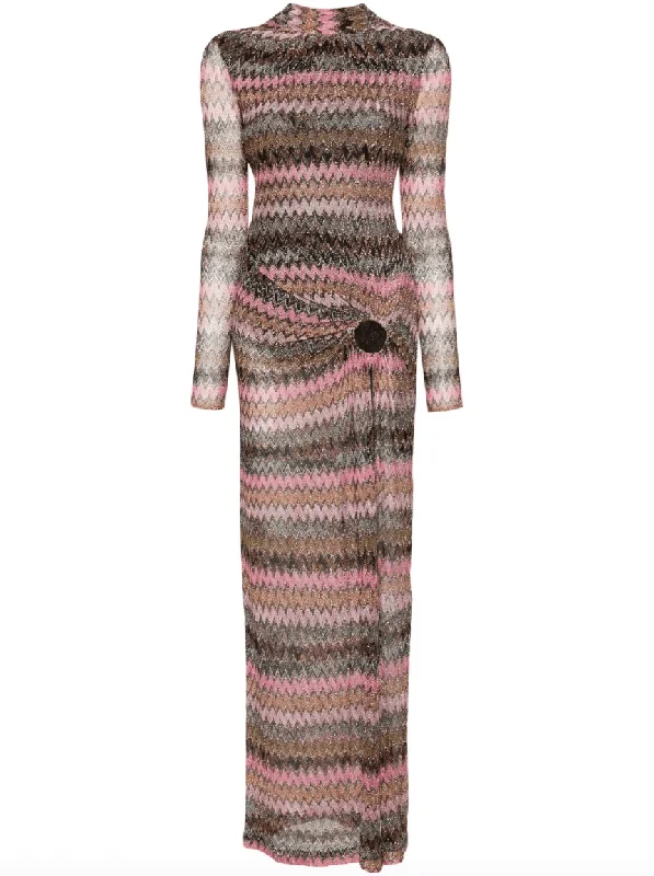 cut-out chevron maxi dress Stylish Boho Chic Maxi Dress