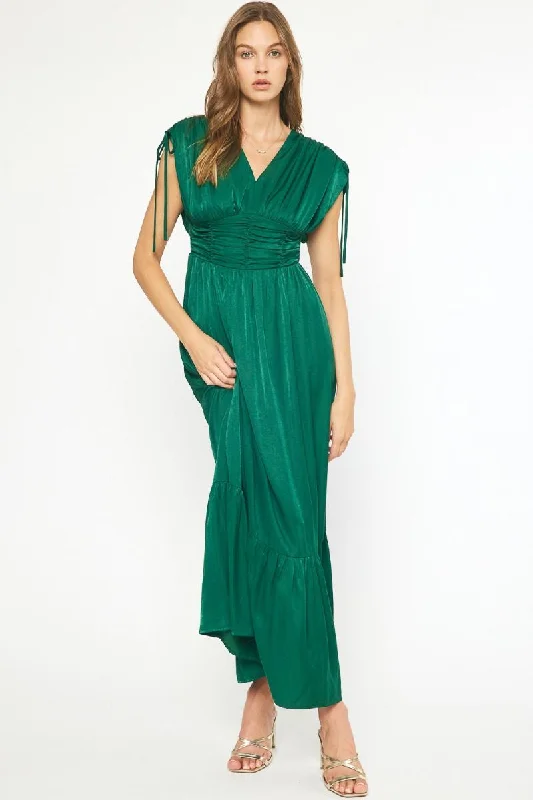 Elegant Ruffle Empire Maxi Dress Elegant Boho Maxi Dress