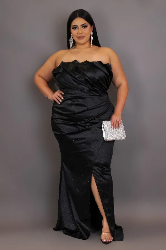 Glam Ready Maxi Dress - Black Trendy A-Line Maxi Dress