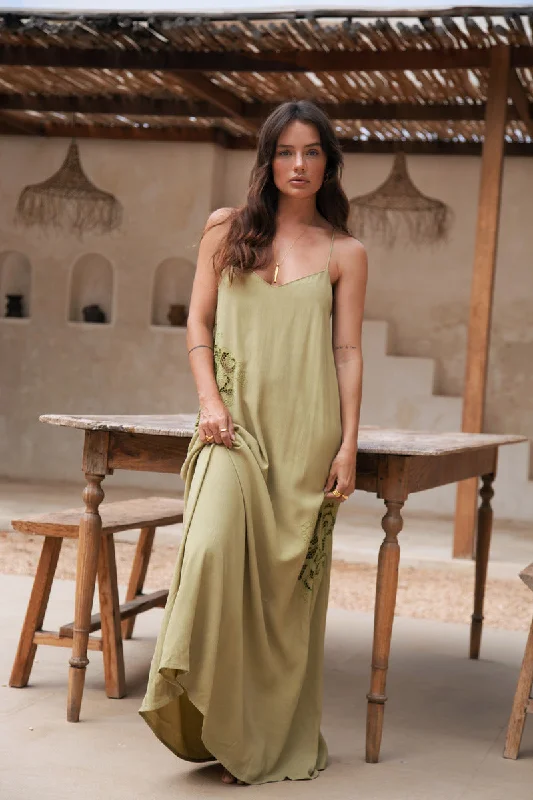 IN HARMONY MAXI DRESS - GREEN Comfortable Fitted Maxi Dress