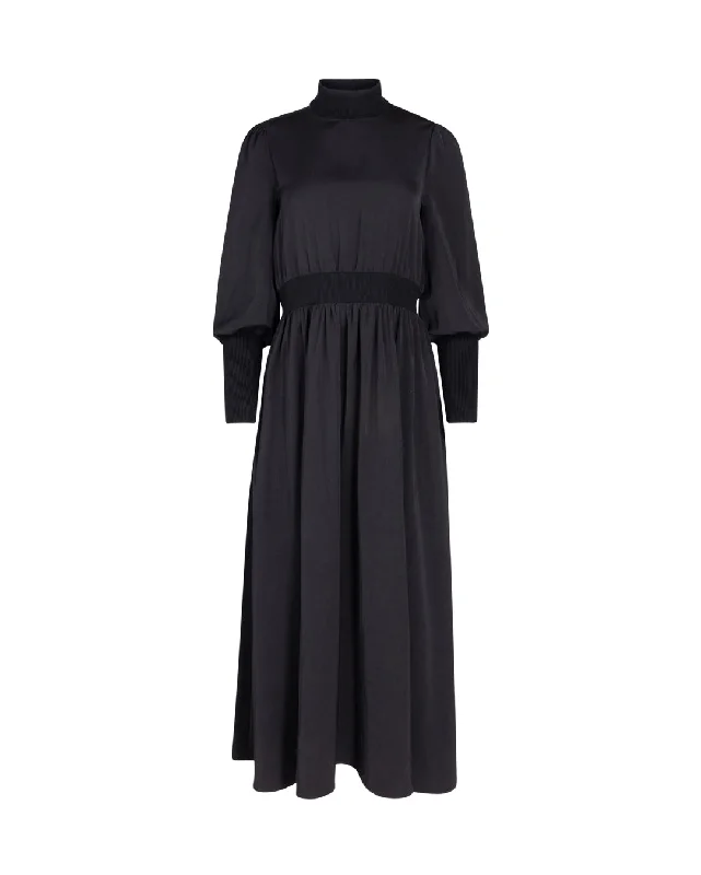 Knit Waisted Maxi Dress Trendy Satin Maxi Dress