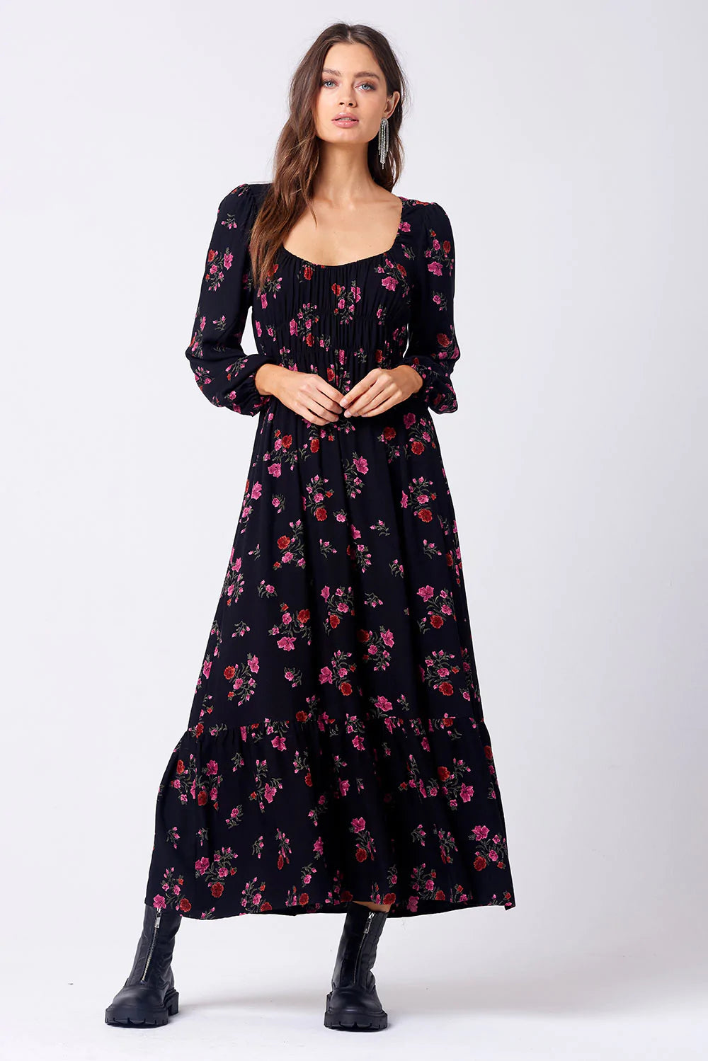 LENORA MAXI DRESS Fashionable Sheer Maxi Dress