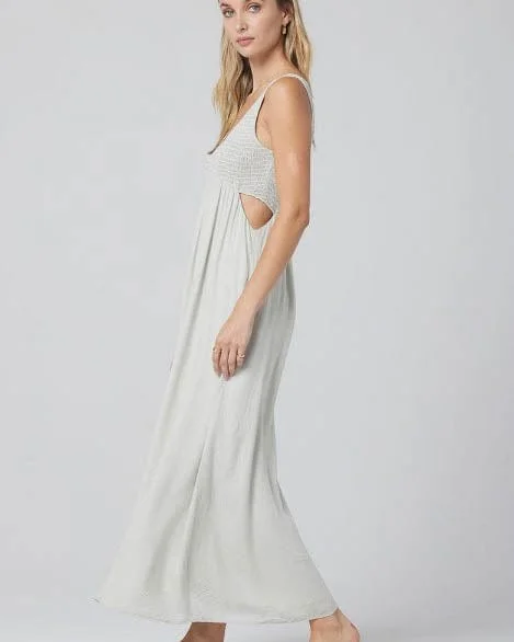 "Lilian" Sage Maxi Dress Fashionable Chiffon Maxi Dress