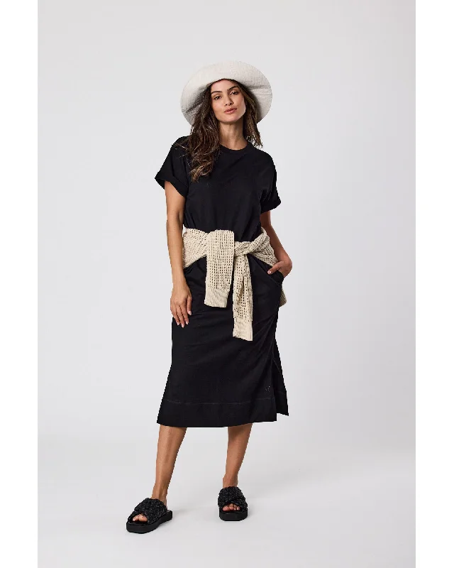 Marlow Daily Maxi Dress - Black Stylish V-Neck Maxi Dress