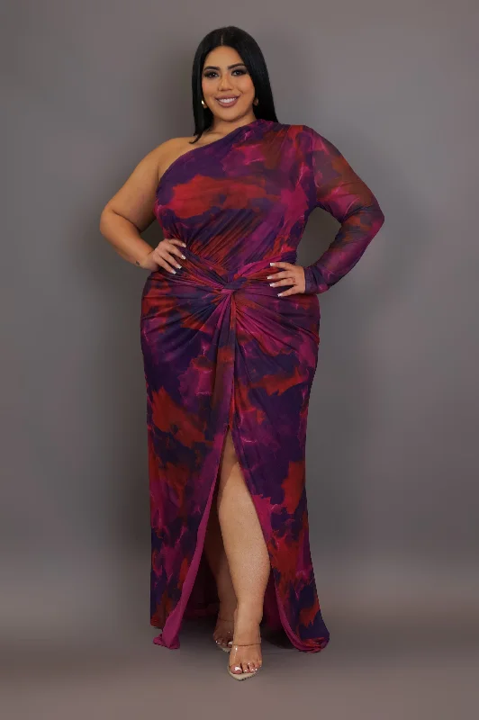 Nights Like This Maxi Dress - Multi Comfortable Long-Sleeve Maxi Dress