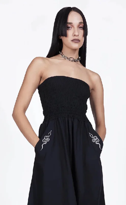 Ophidia Strapless Maxi Dress Trendy Off-Shoulder Ruffle Maxi Dress
