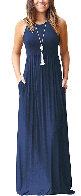 PCEAIIH Women's Casual Sleeveless/Long Sleeve Maxi Dress Loose Long Dresses with Pockets Elegant Maxi Dress with Belt PCEAIIH Women's Casual Sleeveless/Long Sleeve Maxi Dress Loose Long Dresses with Pockets Elegant Maxi Dress with Belt