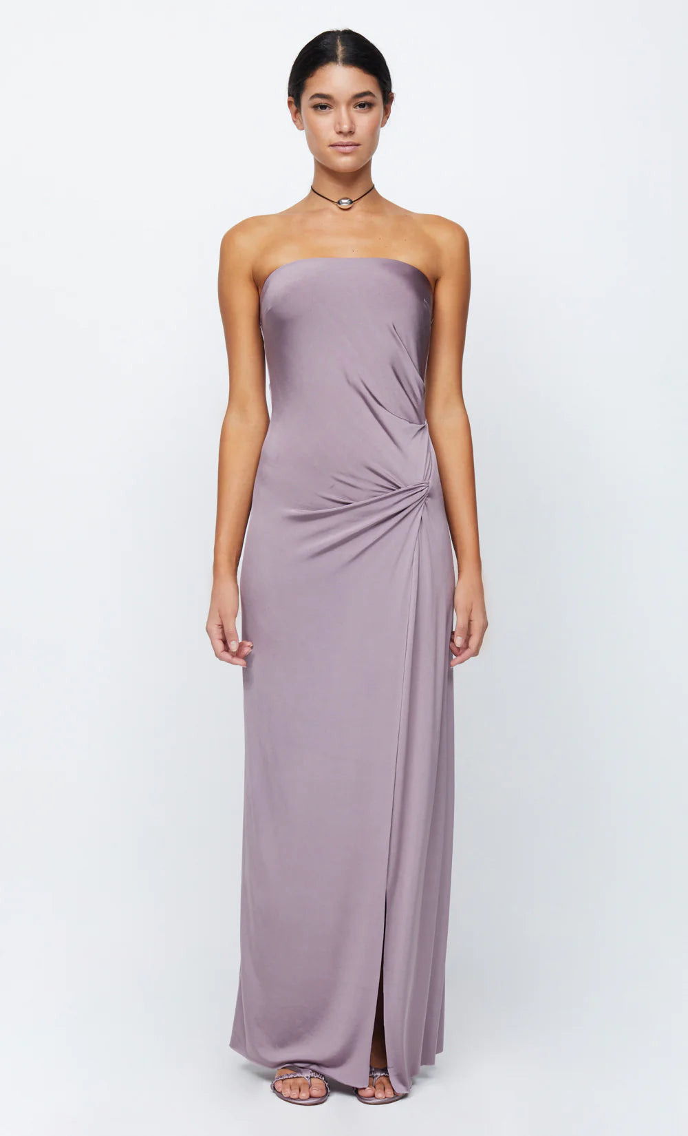 Petra Strapless Maxi Dress - Mauve Fashionable Off-Shoulder Maxi Dress