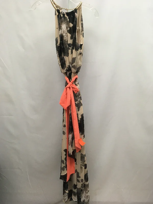 Size 2 Eliza J Tan/Gray Maxi Dress Elegant Maxi Dress with Lace