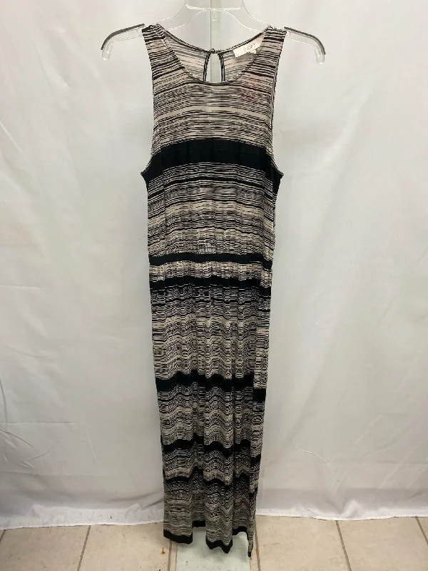Size Small LOFT Black/taupe Maxi Dress Stylish A-Line Maxi Dress