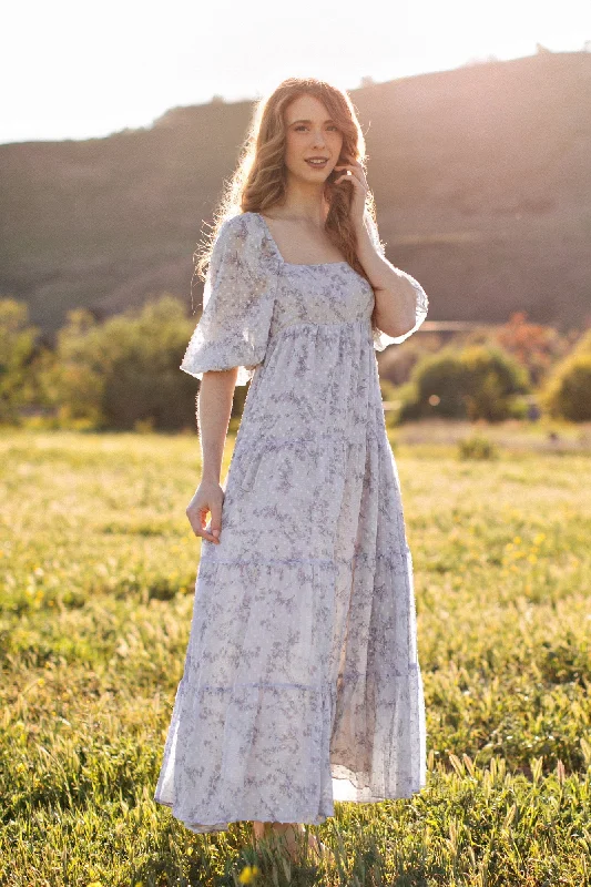 Tamara Babydoll Maxi Dress Trendy Satin Maxi Dress
