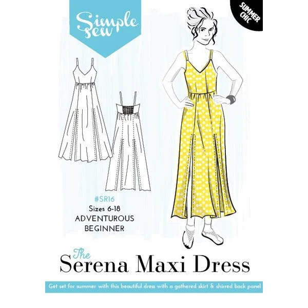 Simple Sew Serena Maxi Dress Pattern Comfortable Fitted Maxi Dress