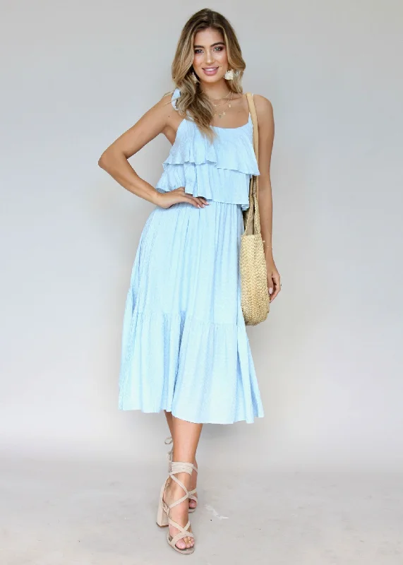 Victoria Falls Maxi Dress - Blue Comfortable Bohemian Maxi Dress