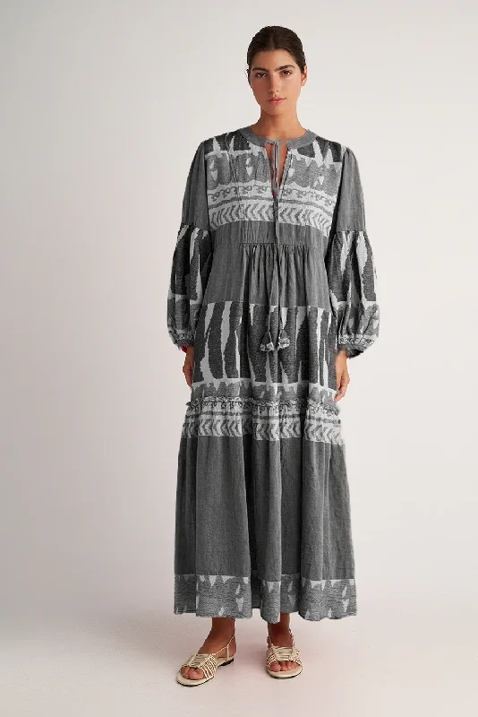 Zakar Maxi Dress in Black Fashionable Sheer Maxi Dress