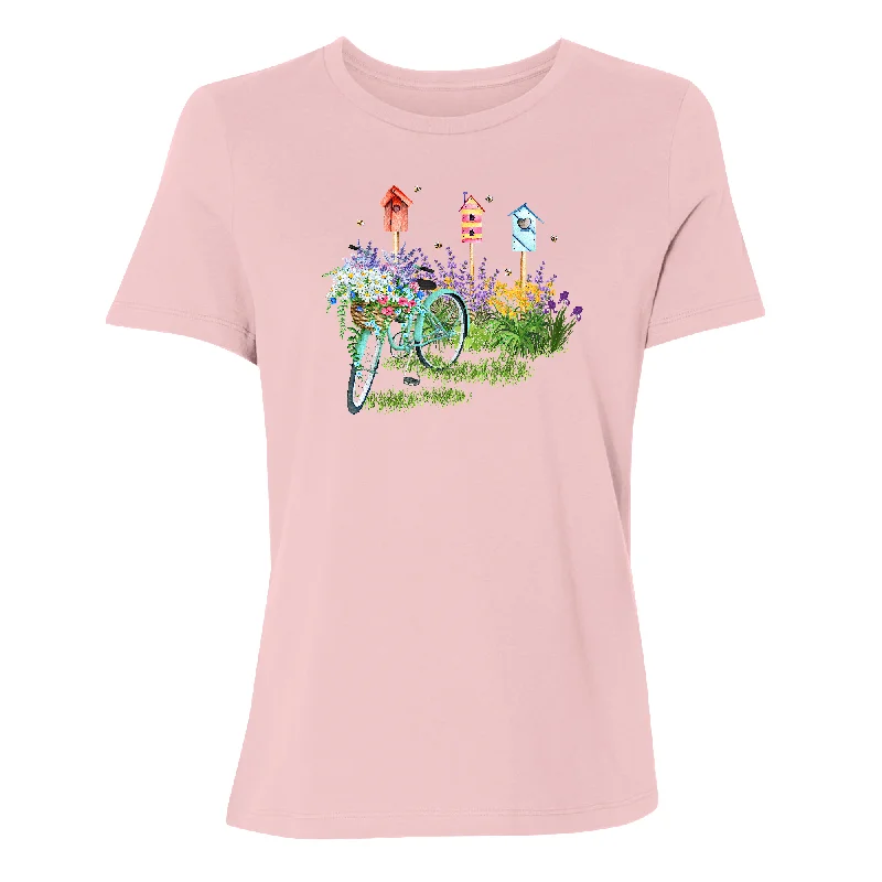 Lavender Bees Women's T-Shirt Anti-Pilling Machine Wash Handmade