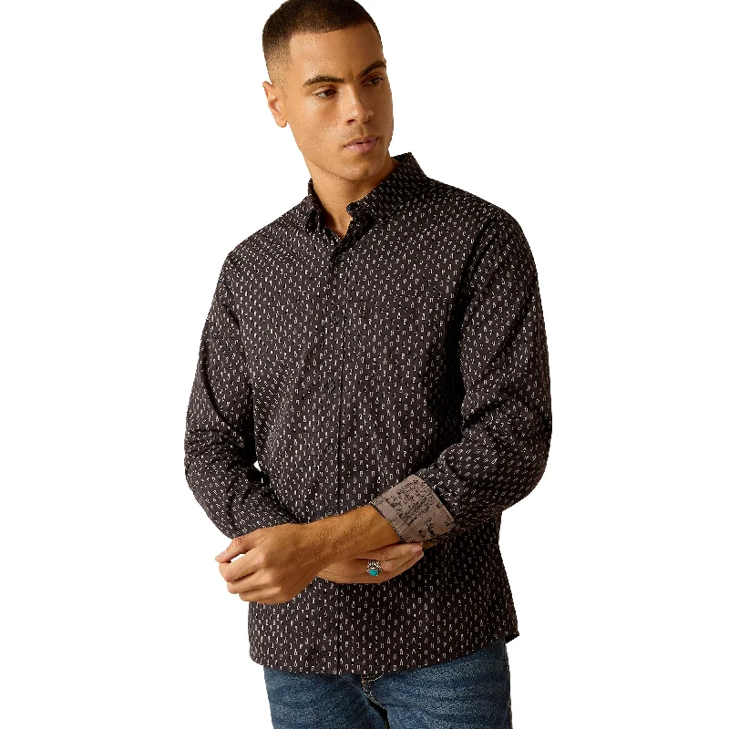 Mitchell Stretch Modern Fit Long Sleeve Shirts Fleece Nylon Spandex