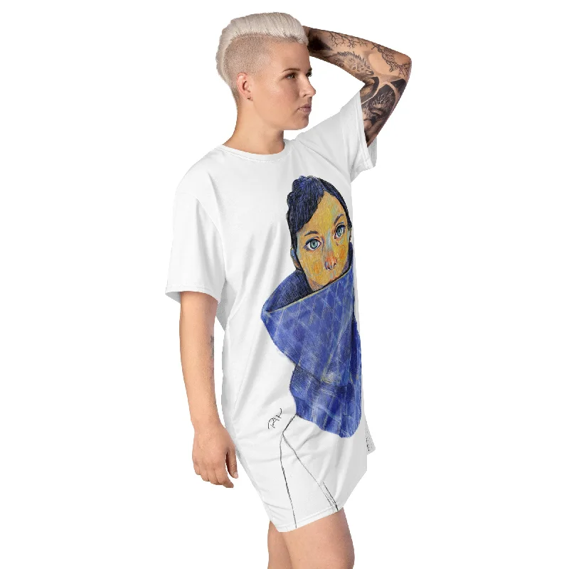 BLUE MOOD Women's T-shirt Dress Cozy Warm Stylish
