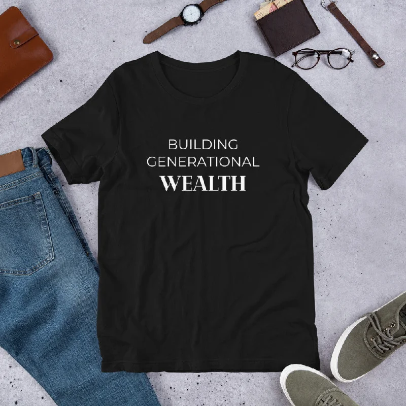 Building Generational Wealth Short-Sleeve Unisex T-Shirt Basic T-Shirt Crew Neck Short Sleeve Building Generational Wealth Short-Sleeve Unisex T-Shirt Basic T-Shirt Crew Neck Short Sleeve
