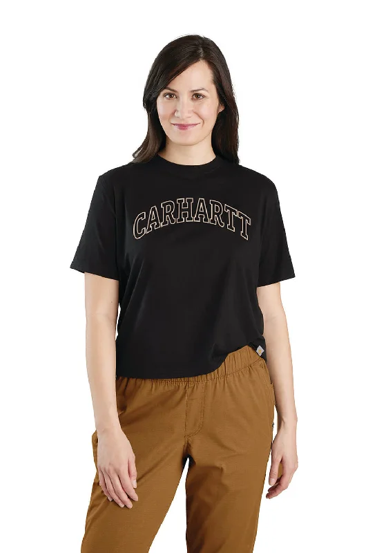 Carhartt Loose Fit Lightweight Graphic T-Shirt for Women in Black | 106186-N04 Mesh Canvas Denim Carhartt Loose Fit Lightweight Graphic T-Shirt for Women in Black | 106186-N04 Mesh Canvas Denim