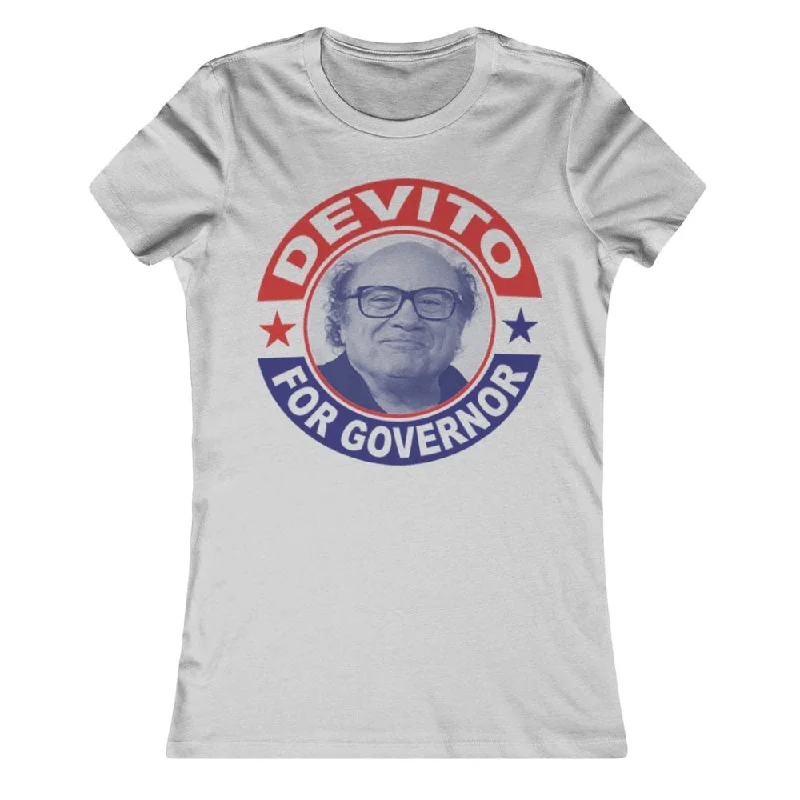 DeVito for Governor Girls Shirt Solid Print Embellished