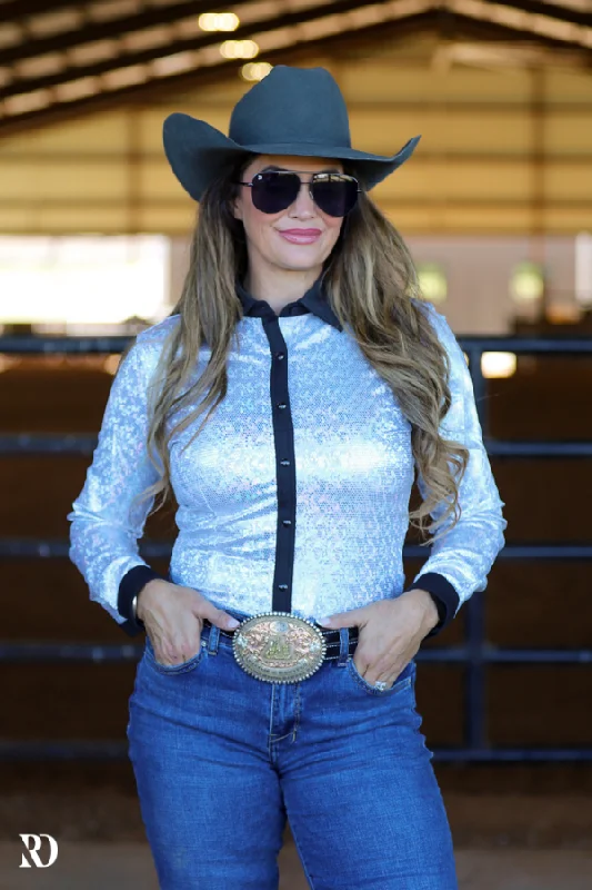 DISCO TUXEDO PERFORMANCE RODEO SHIRT Chenille Blend Fleece Blend Nylon Blend