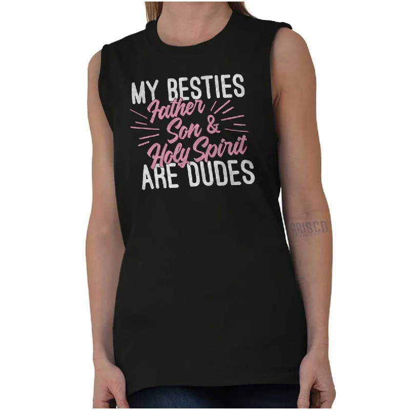 Father Son Spirit Sleeveless T Shirt Ribbed Striped Patterned