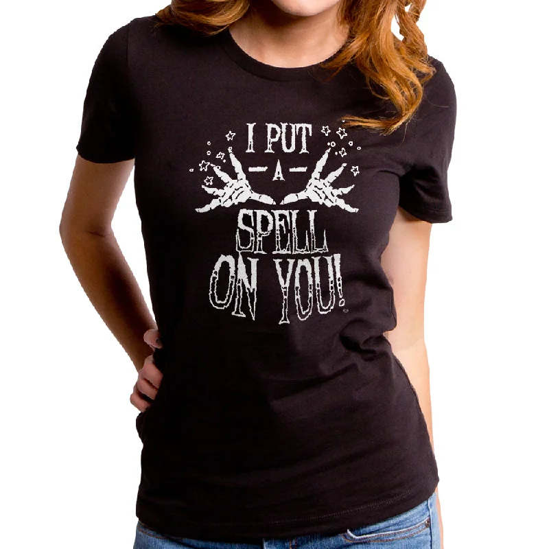 I Put a Spell On You Women's T-Shirt Lace Blend Ribbed Blend Corduroy Blend