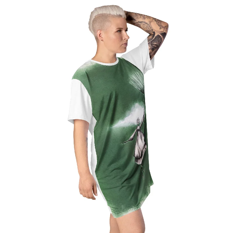HER FIRST DANCE Women's T-shirt Dress Iron Safe Non-Iron Wrinkle Free