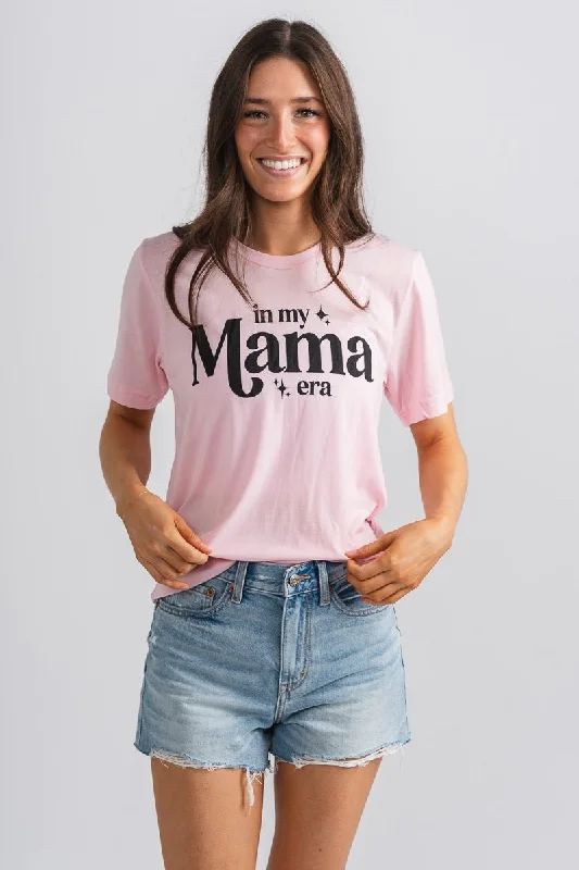 In my mama era t-shirt pink Oversized T-Shirt Spandex breathable