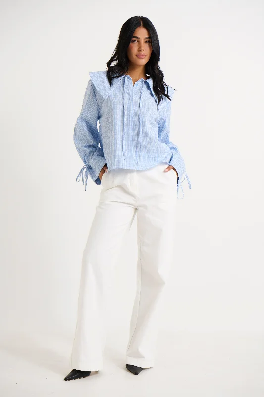 Layla Shirt Blue Gingham Layered Multi-layer Single Layer