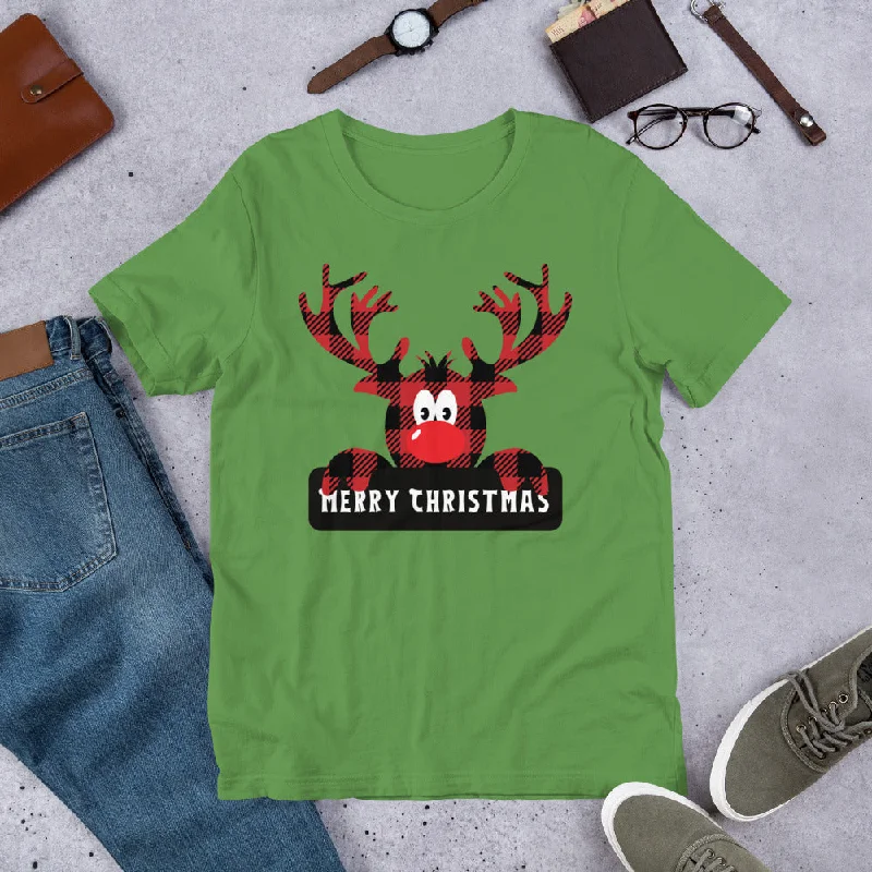 Merry Christmas Deer Unisex t-shirt Anti-Shrink Durable Soft