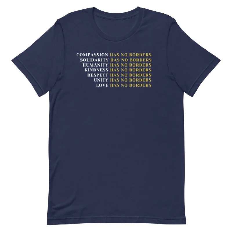 No Borders Short-Sleeve Unisex T-Shirt Anti-Shrink Durable Soft
