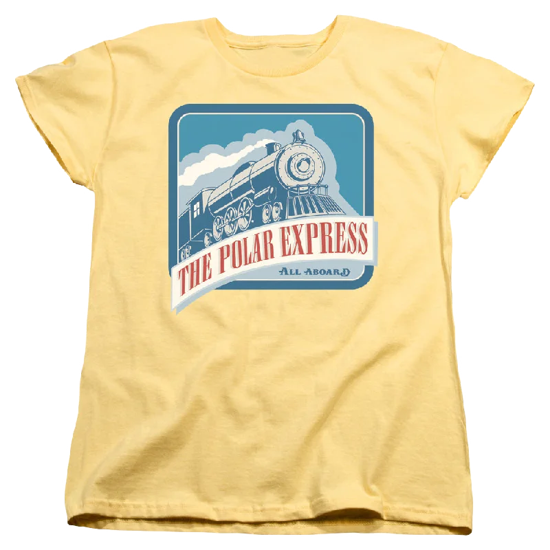 Polar Express All Aboard - Women's T-Shirt Real Fur Shearling Chenille