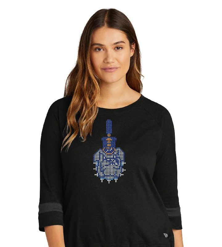 Spike Rhinestones New Era ® Ladies Tri-Blend 3/4-Sleeve Tee Wool Fabric Cashmere Fabric Tweed Fabric Spike Rhinestones New Era ® Ladies Tri-Blend 3/4-Sleeve Tee Wool Fabric Cashmere Fabric Tweed Fabric