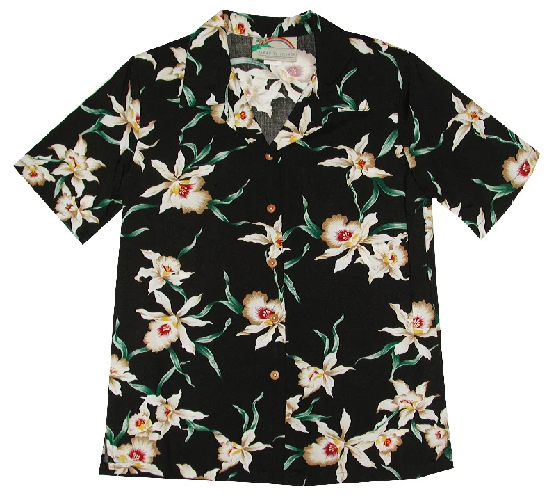 Star Orchid Women's Hawaiian Camp Shirt Layered Multi-layer Single Layer