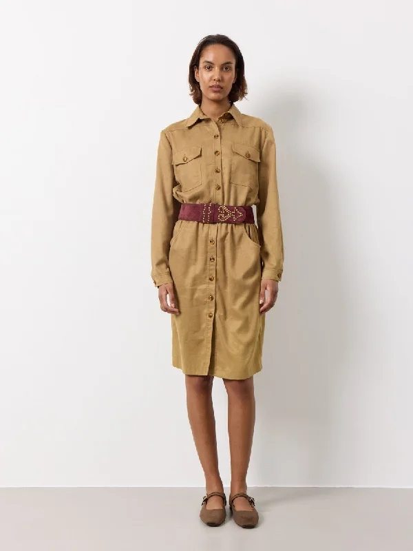 Safari shirt dress Casual Formal Business