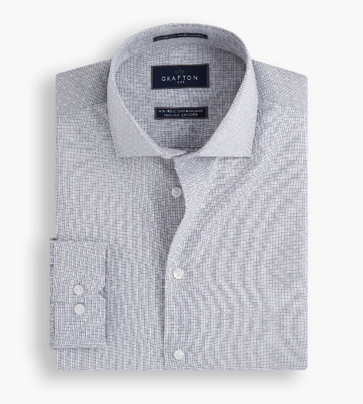 Modern Fit Geo Print Dress Shirt Zippered Front Buttoned Front Snap Front