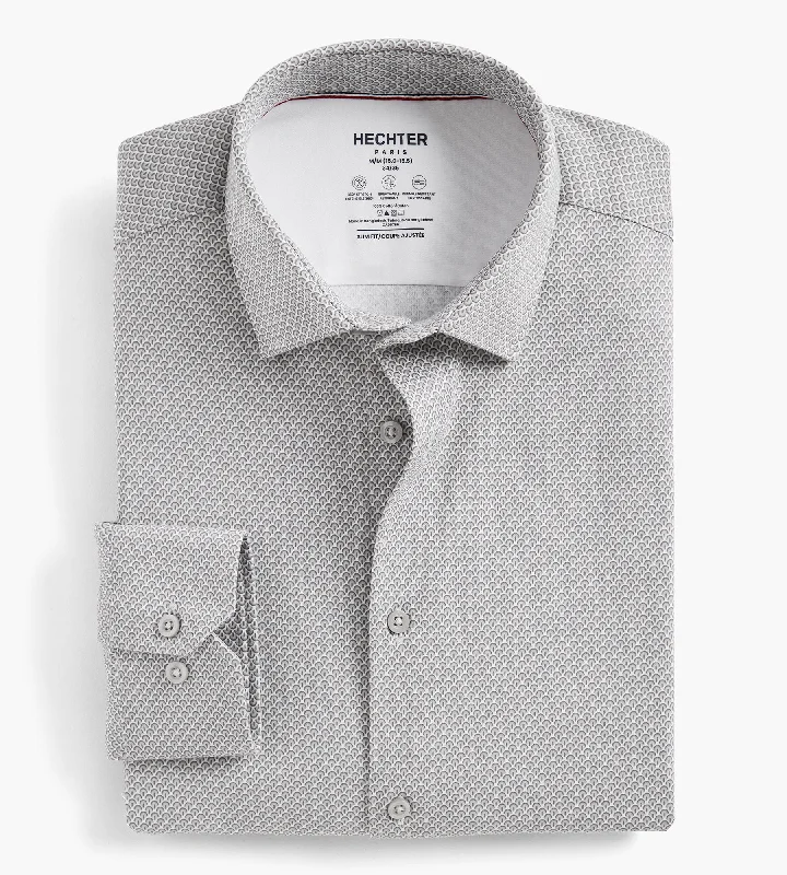 Slim Fit 360 Stretch Knit Non-Iron Soft Touch Geo Print Jersey Dress Shirt Chenille Brocade Lace Slim Fit 360 Stretch Knit Non-Iron Soft Touch Geo Print Jersey Dress Shirt Chenille Brocade Lace