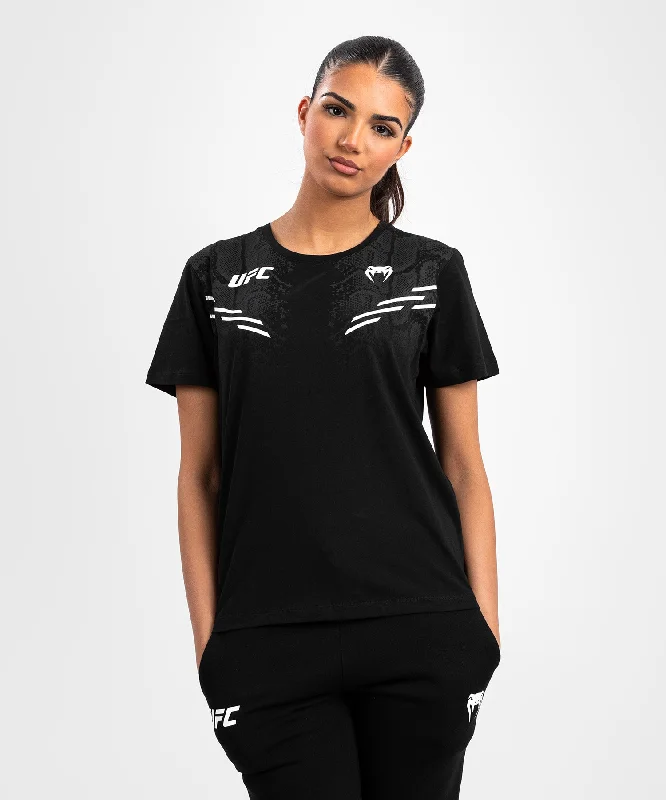 UFC Adrenaline by Venum Replica Women’s Short-sleeve T-shirt - Black Print Jacquard Patchwork