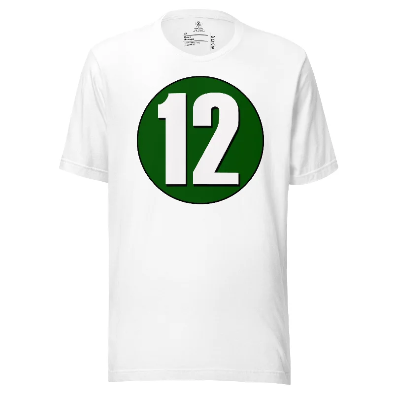 Unisex t-shirt: White on Hunter Green 12 Cozy Warm Stylish