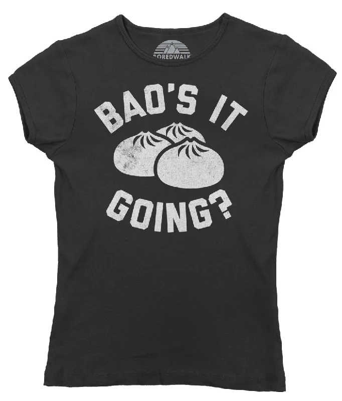 Women's Bao's It Going Dim Sum T-Shirt Basic T-Shirt Crew Neck Short Sleeve
