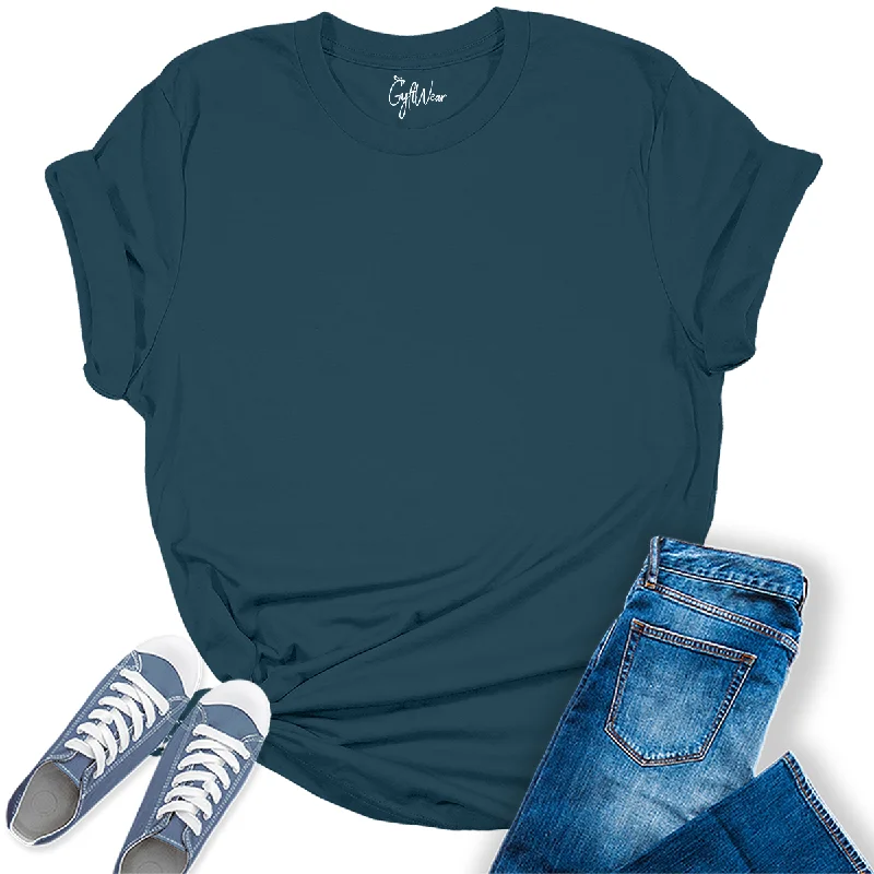 Womens Deep Teal T Shirts Premium Casual Short Sleeve Shirts Oversized Tops Mesh Canvas Denim Womens Deep Teal T Shirts Premium Casual Short Sleeve Shirts Oversized Tops Mesh Canvas Denim
