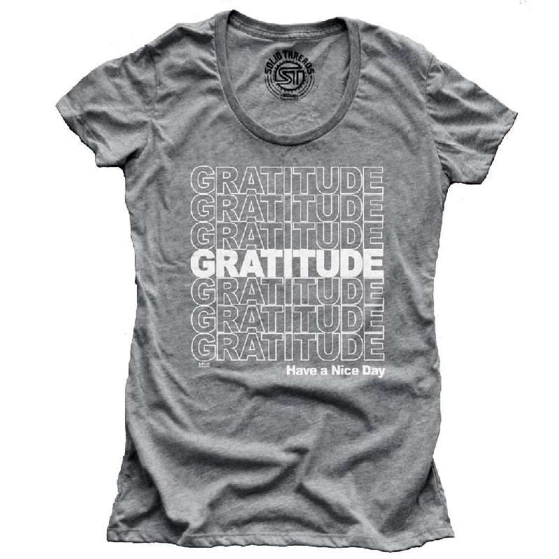 Women's Gratitude T-shirt Lace Blend Ribbed Blend Corduroy Blend