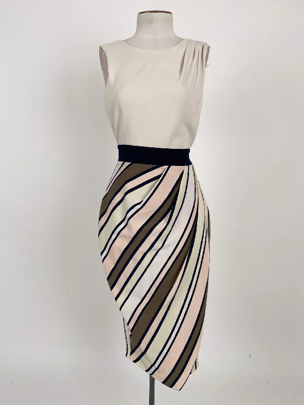 Closet London | Multicoloured Workwear Dress | Size 8