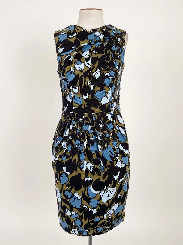 CUE | Multicoloured Cocktail/Workwear Dress | Size 8