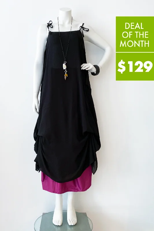Roxanna Dress in Black Delphi