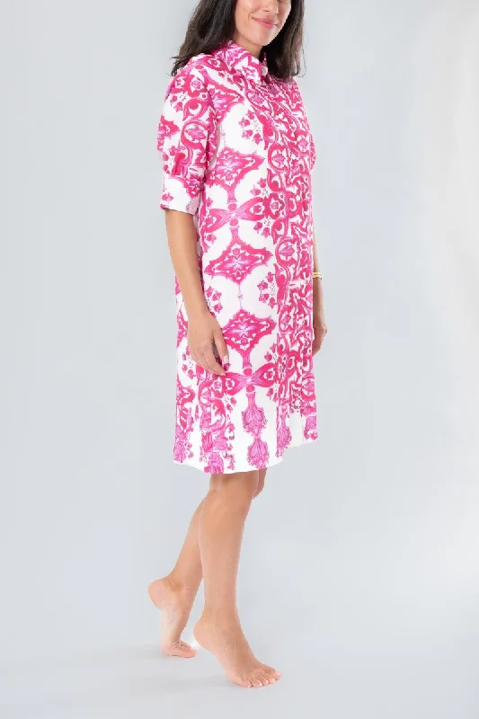 LAILA DRESS (WHITE/PINK) 38"
