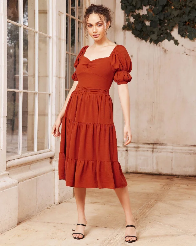 Lucy Dress - Burnt Orange