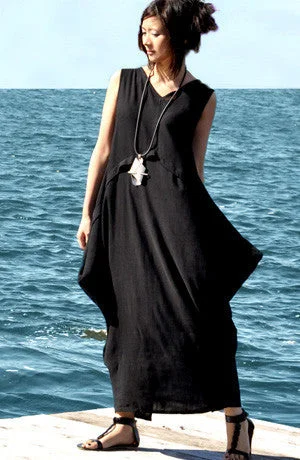 Diamond Dress in Black Papyrus