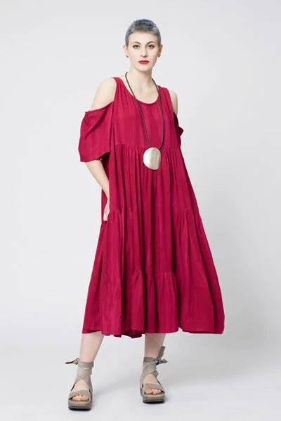Cafone Dress in Raspberry Ink Boston